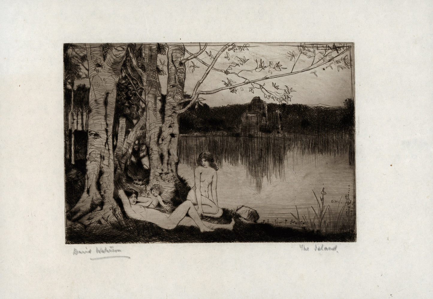 David Waterson (1870-1954) Signed Etching - The Island