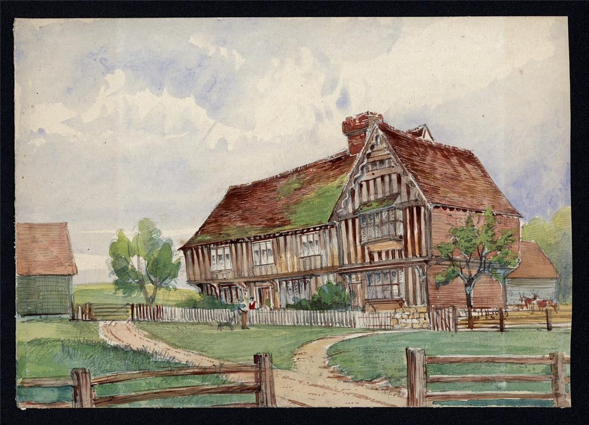 Manor Farm Bidborough Kent - Watercolour Painting - James Foster Wadmore1