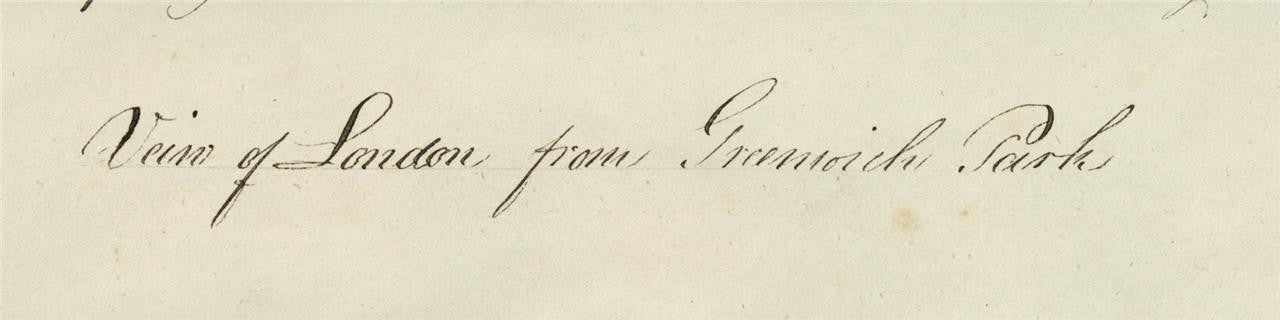 Mary Webster (1794-1883) Watercolour Painting London From Greenwich Park 183813