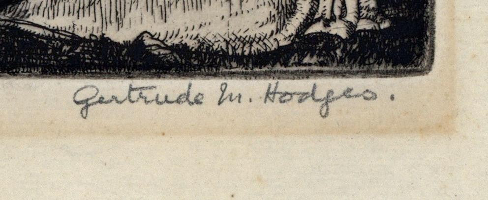 Gertrude Martin Hodges (1902-1989) - Signed Etching - Deposition Of Christ2