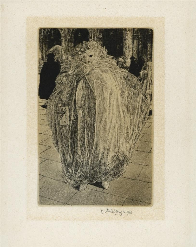 Wilfred Fairclough (1907-1996) - Pencil Signed Etching - Venice Carnival 19863