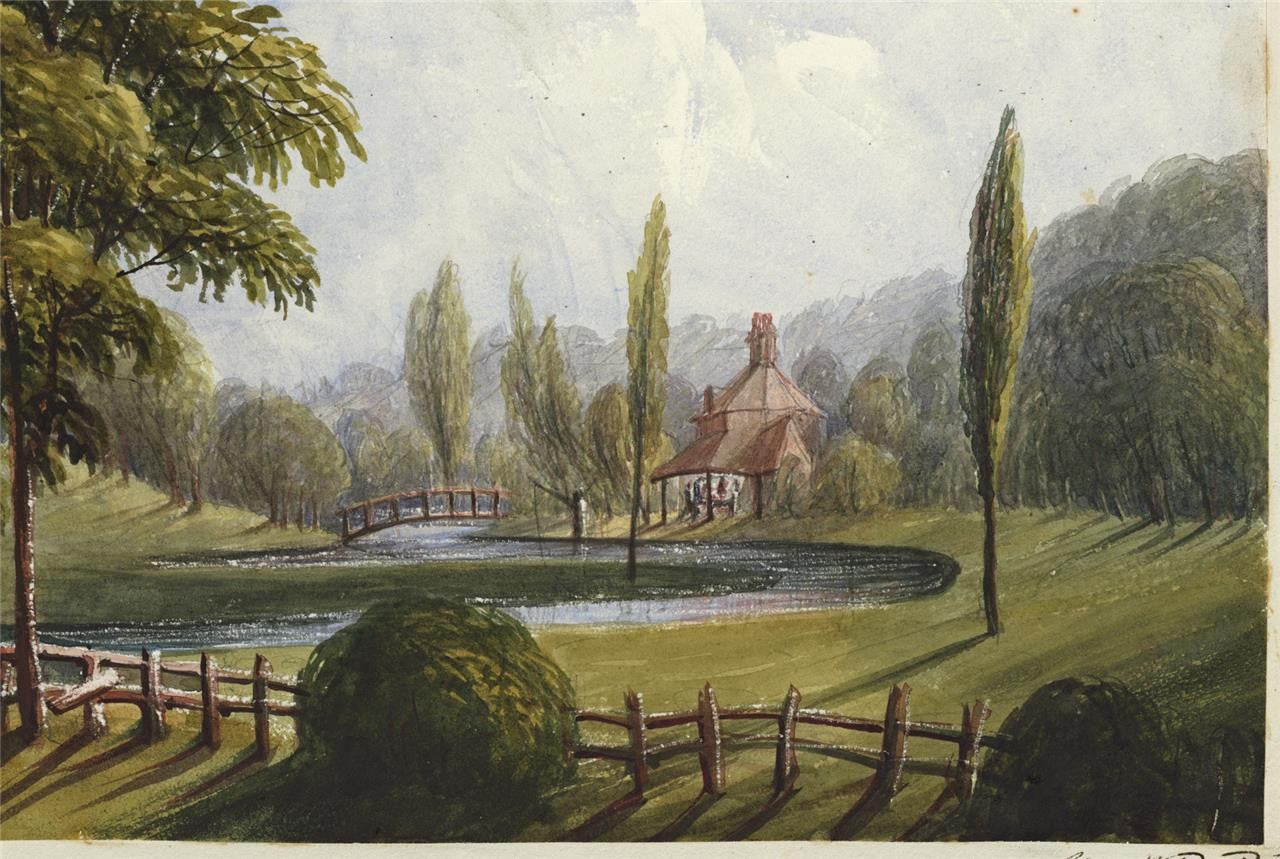 Mary Webster Watercolour Painting Fishing Cottage Chenies Buckinghamshire 184812