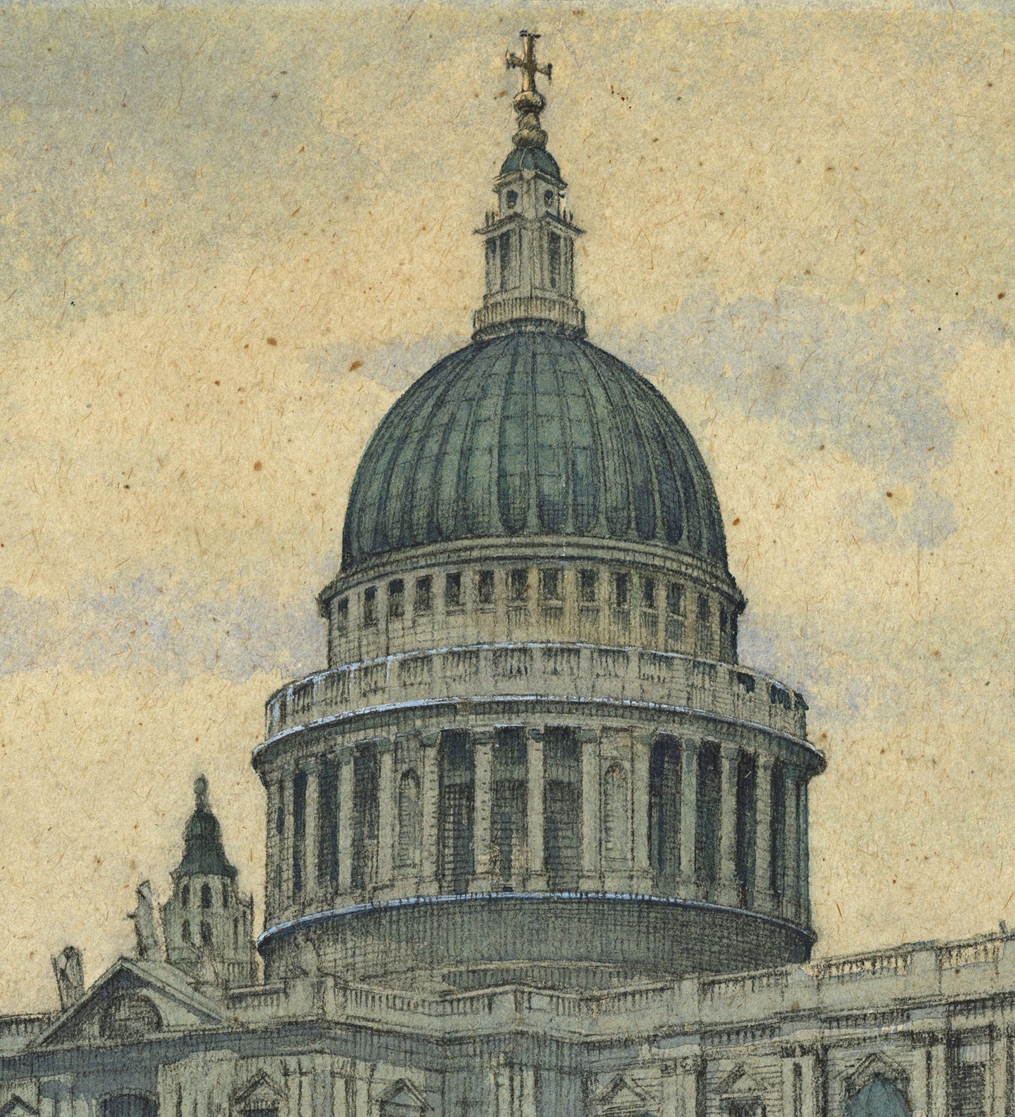 Edward James Ashenden (1896-1952) - Watercolour Painting - St. Paul's Cathedral London 1947