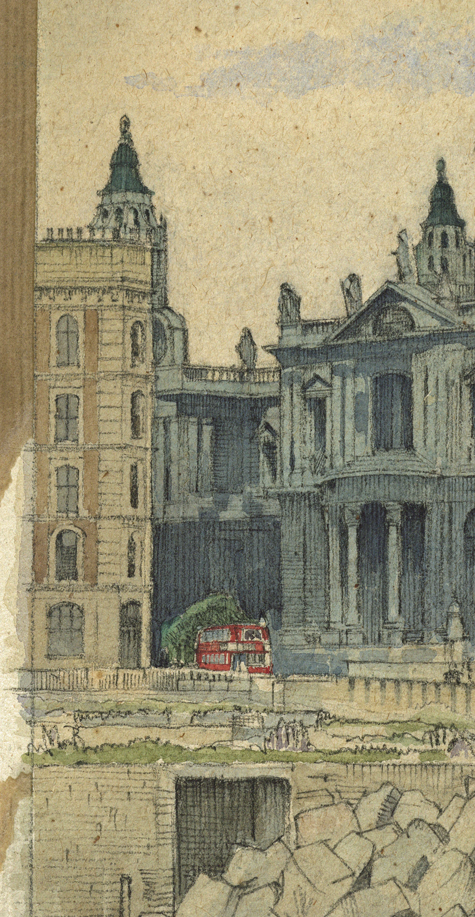 Edward James Ashenden (1896-1952) - Watercolour Painting - St. Paul's Cathedral London 1947