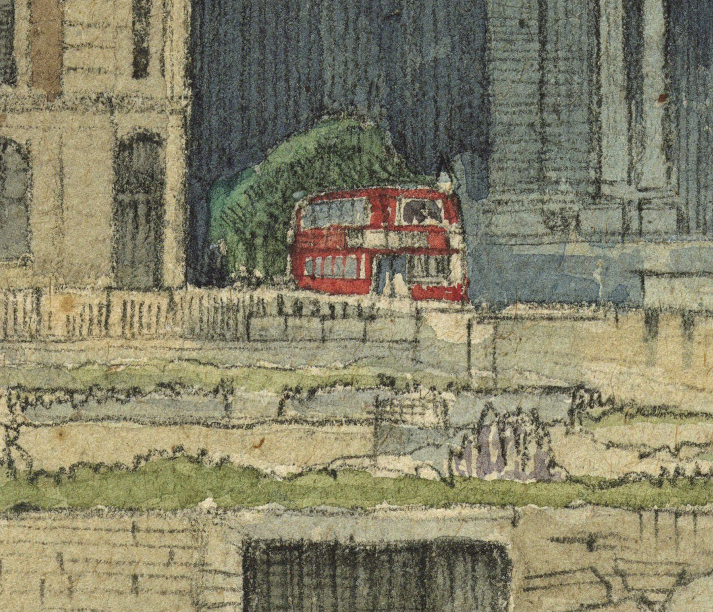Edward James Ashenden (1896-1952) - Watercolour Painting - St. Paul's Cathedral London 1947