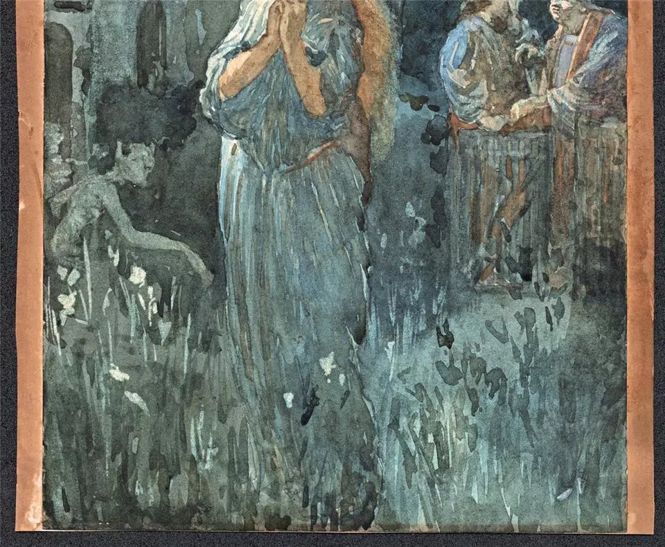 The Wild Swans Hans Andersen - Watercolour Painting - Pre-Raphaelite Style