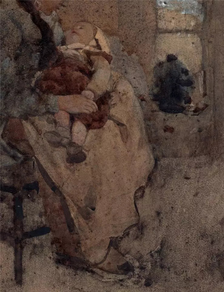 William Lee Hankey (1869-1952) - Watercolour Painting - Mother & Child
