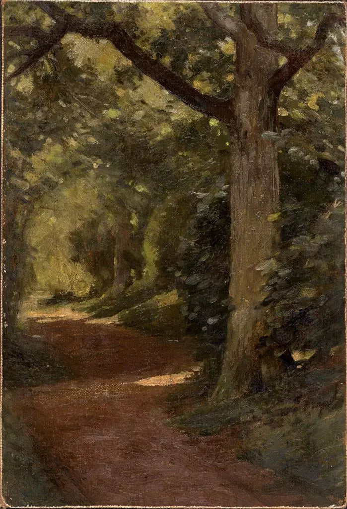 William Cubitt Cooke (1866-1951) - Oil Painting - The Shady Footpath