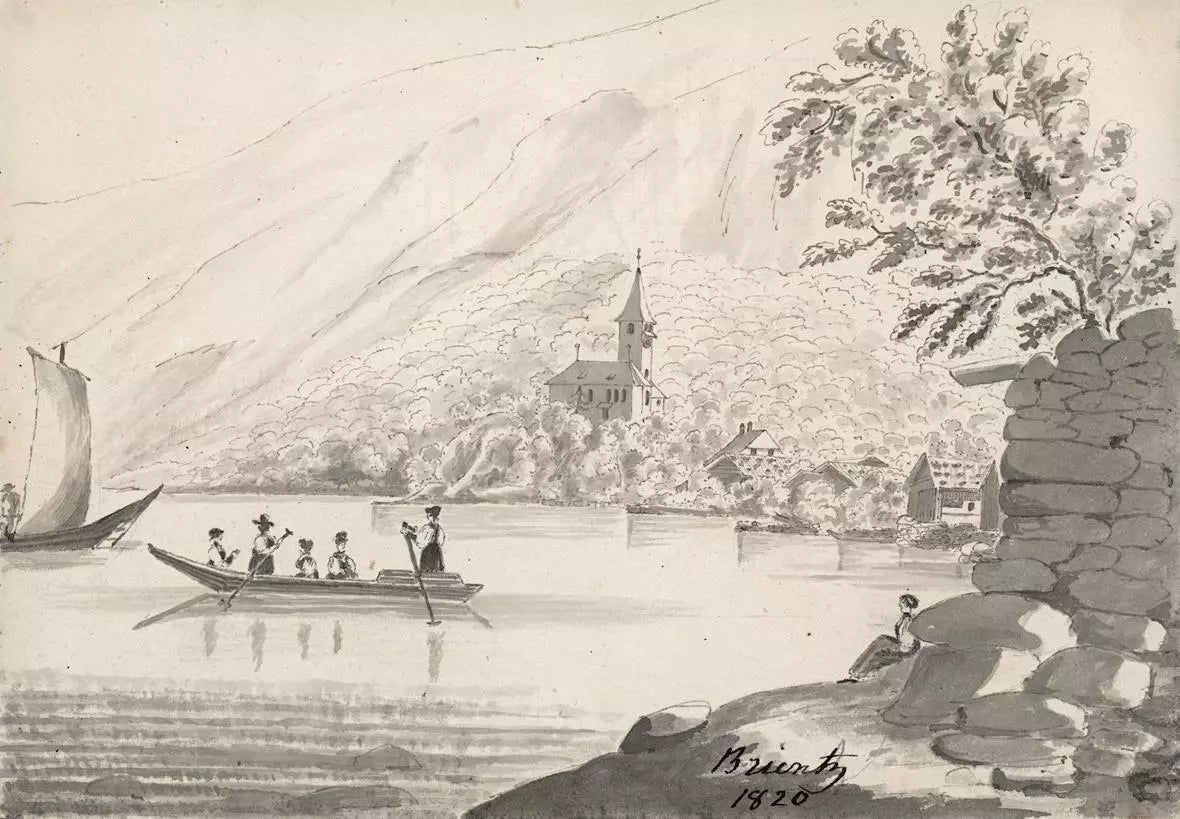 Elizabeth Campbell (1783-1861) Watercolour Painting - Brienz Switzerland 1820