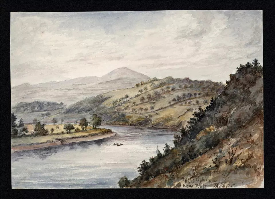 River Barrow New Ross Ireland 1875 - Watercolour Painting - Algerina Peckover (1841-1927)