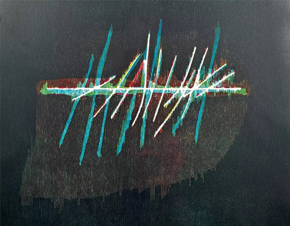 Robyn Denny (1930-2014) - Pencil Signed Woodblock - Blue Line - 1991 - 19/20