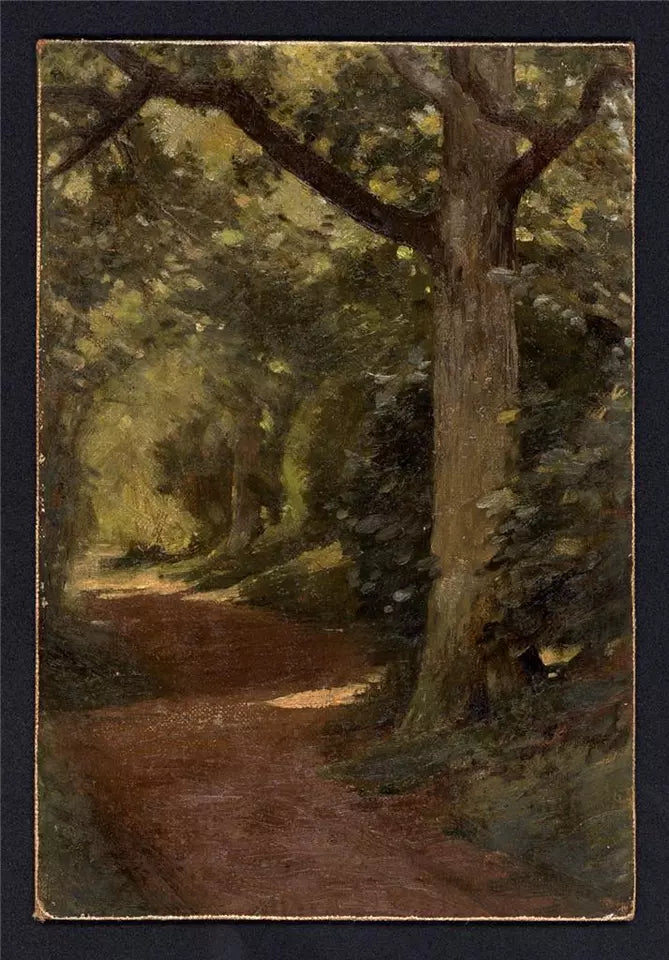 William Cubitt Cooke (1866-1951) - Oil Painting - The Shady Footpath