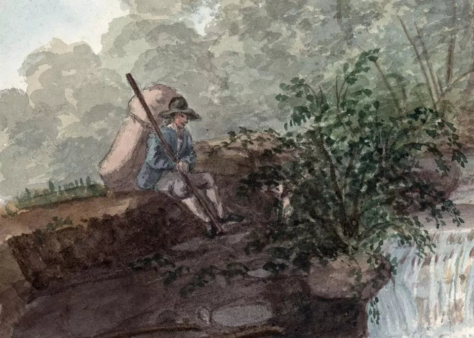 Elizabeth Campbell (1783-1861) Watercolour Painting - Frontenex Woods Switzerland 1827