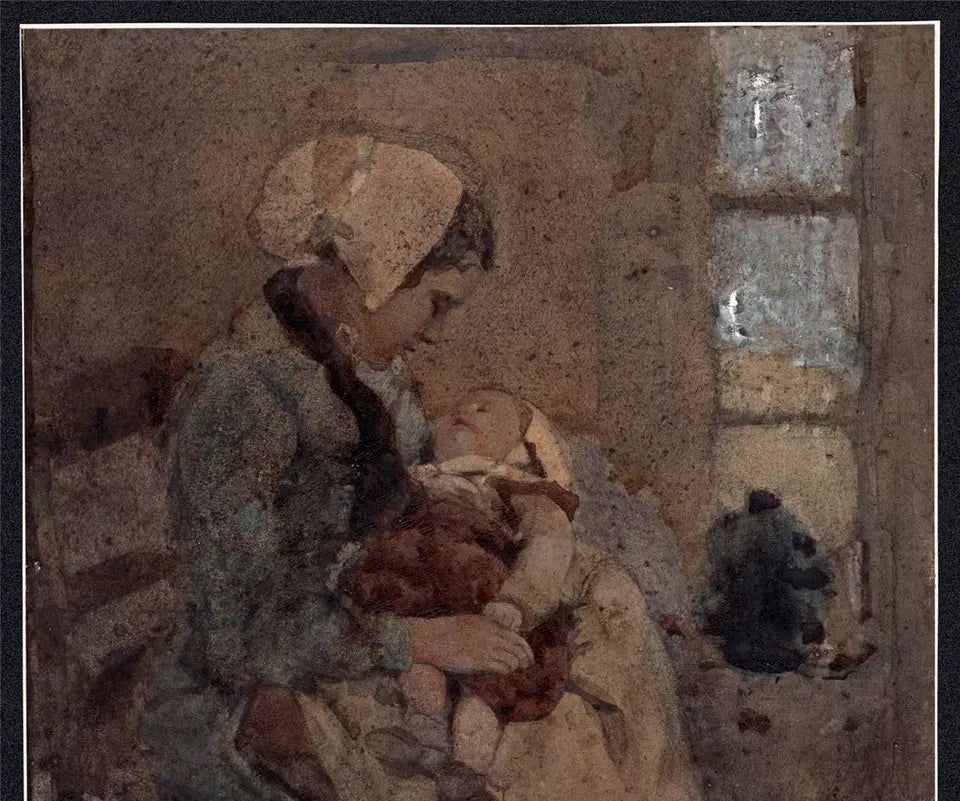 William Lee Hankey (1869-1952) - Watercolour Painting - Mother & Child