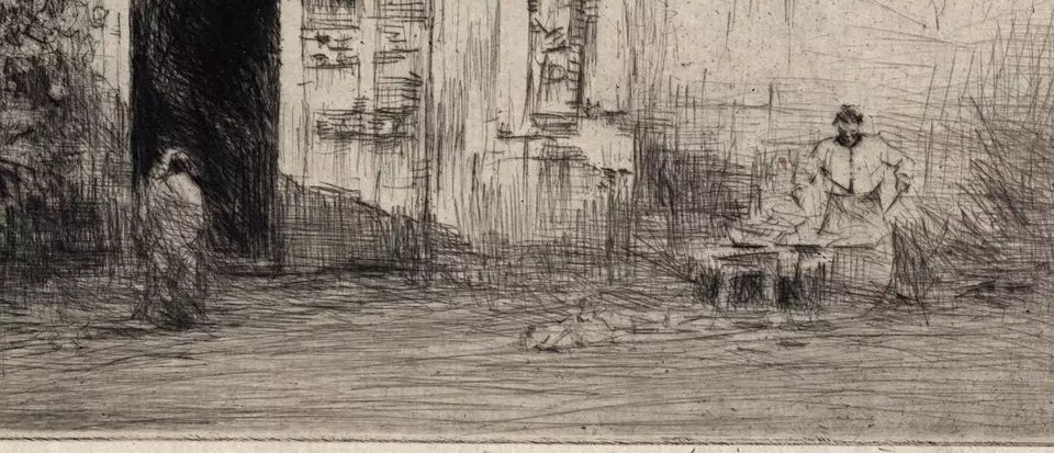 Mortimer Luddington Menpes (1855-1938) - Signed Etching - Continental Doorway