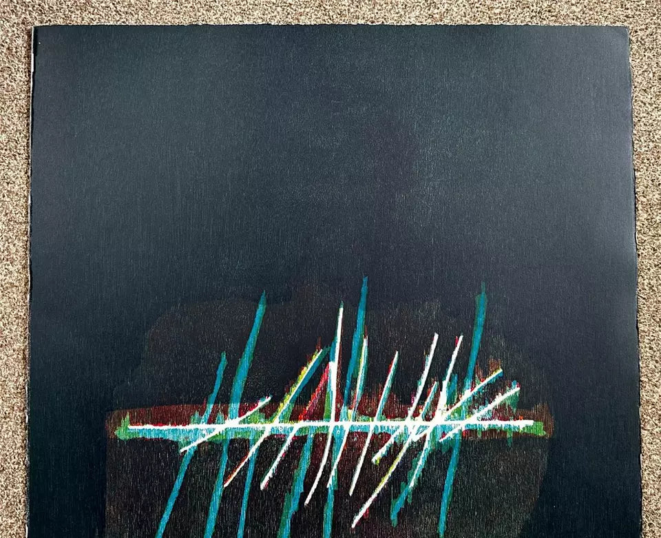 Robyn Denny (1930-2014) - Pencil Signed Woodblock - Blue Line - 1991 - 19/20