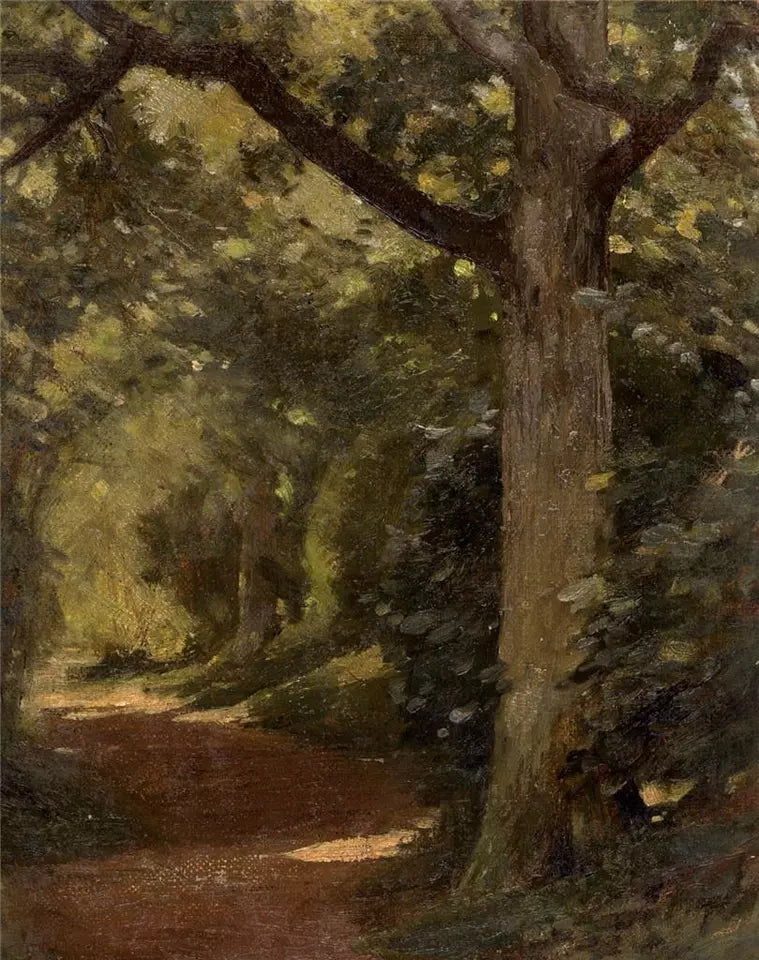William Cubitt Cooke (1866-1951) - Oil Painting - The Shady Footpath