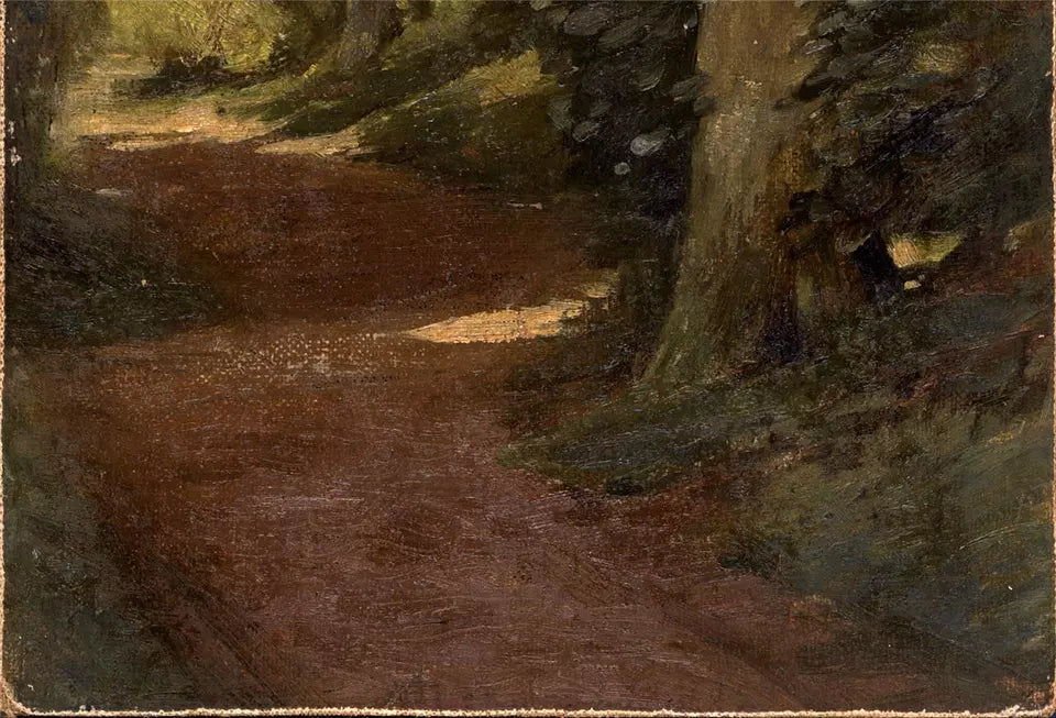 William Cubitt Cooke (1866-1951) - Oil Painting - The Shady Footpath