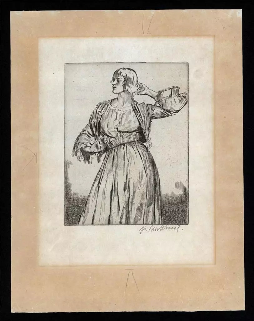 Gerald Brockhurst (1890-1978) Pencil Signed Etching - Study For A Decoration