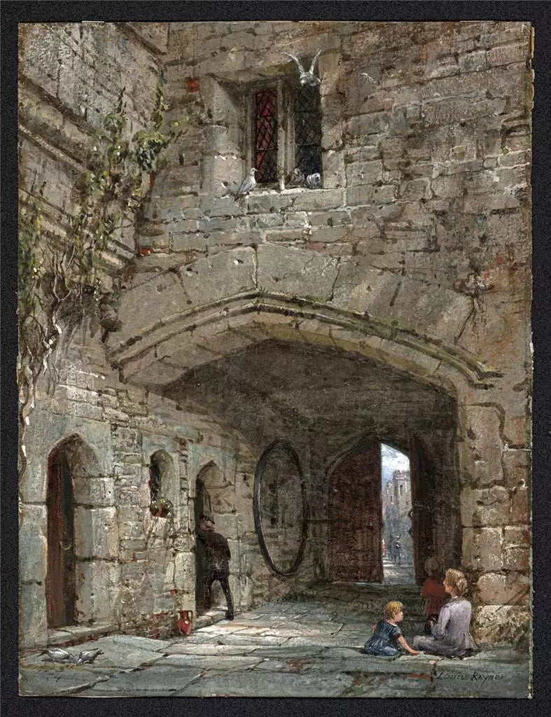 Louise Rayner (1832-1924) - Watercolour Painting - Haddon Hall, Entrance Gateway