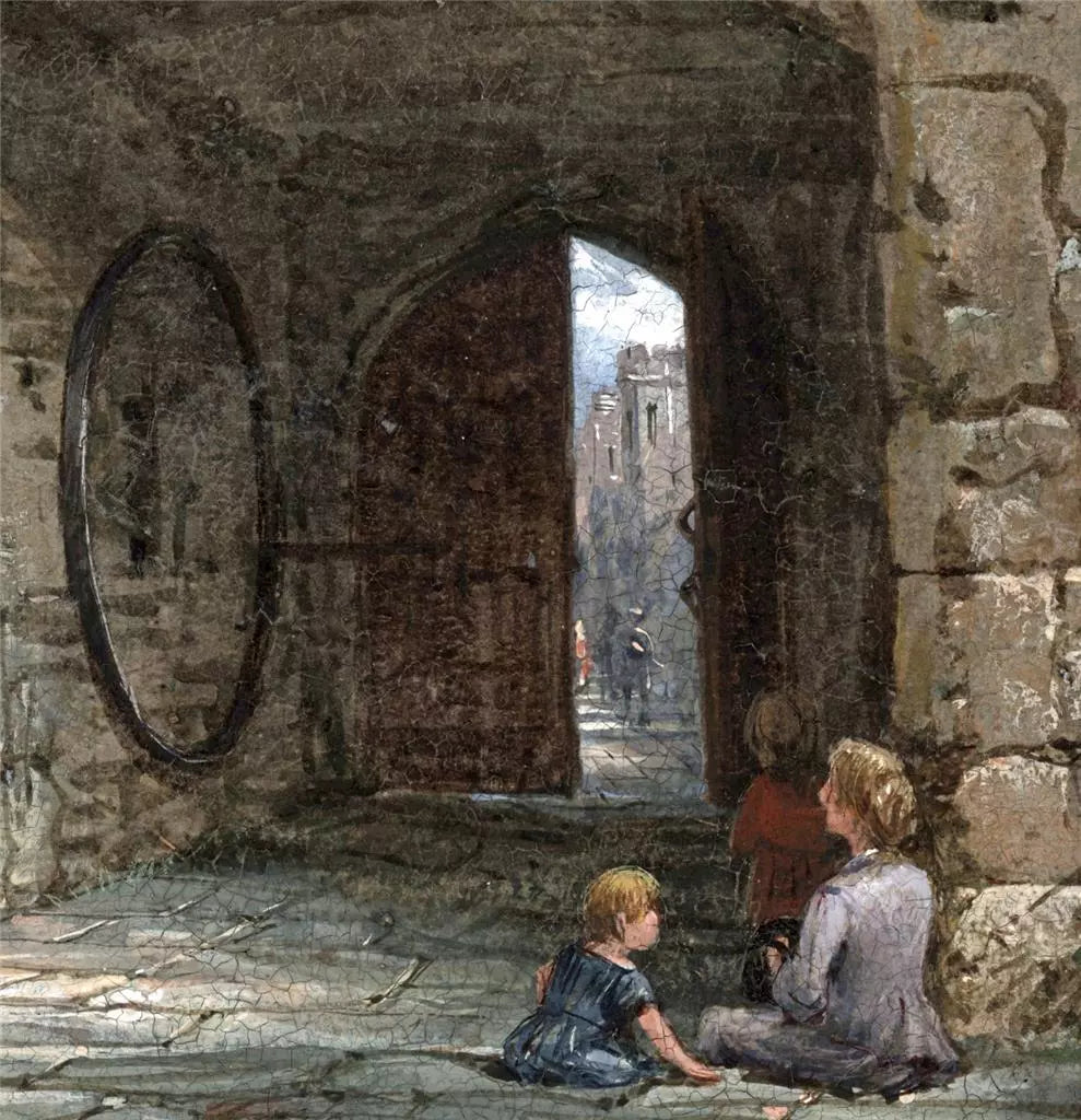 Louise Rayner (1832-1924) - Watercolour Painting - Haddon Hall, Entrance Gateway