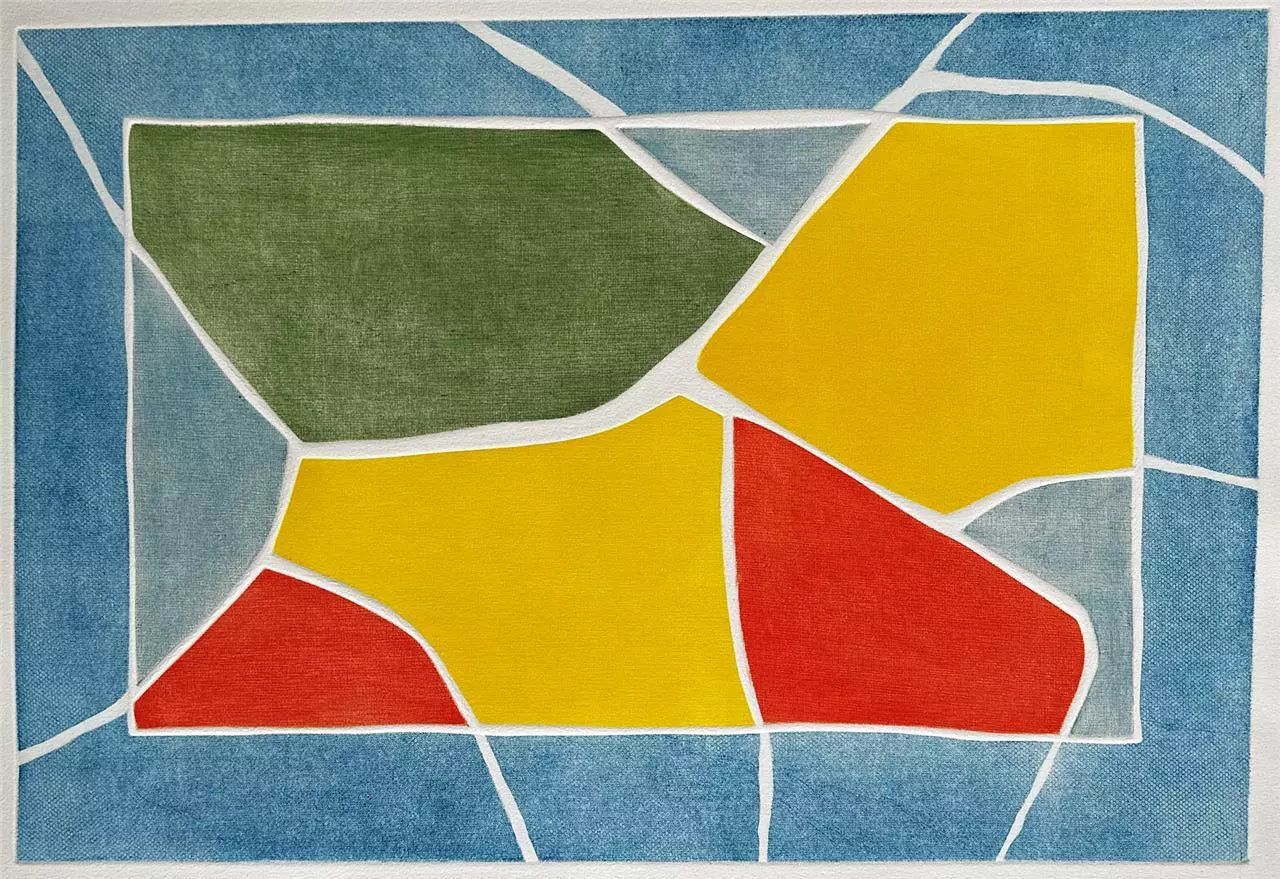 Stephen Buckley - Pencil Signed Aquatint Etching - Crazy Paving 1991 - Abstract