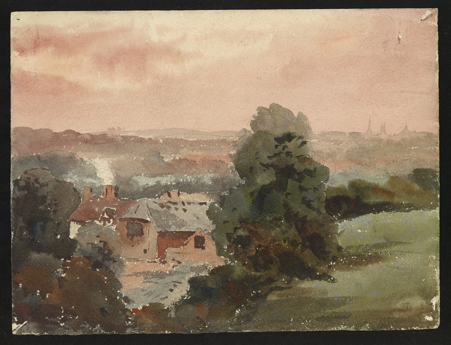 John Louis Petit (1801-1868) Watercolour Painting - Bumblekyte, Staffordshire - 19th Century