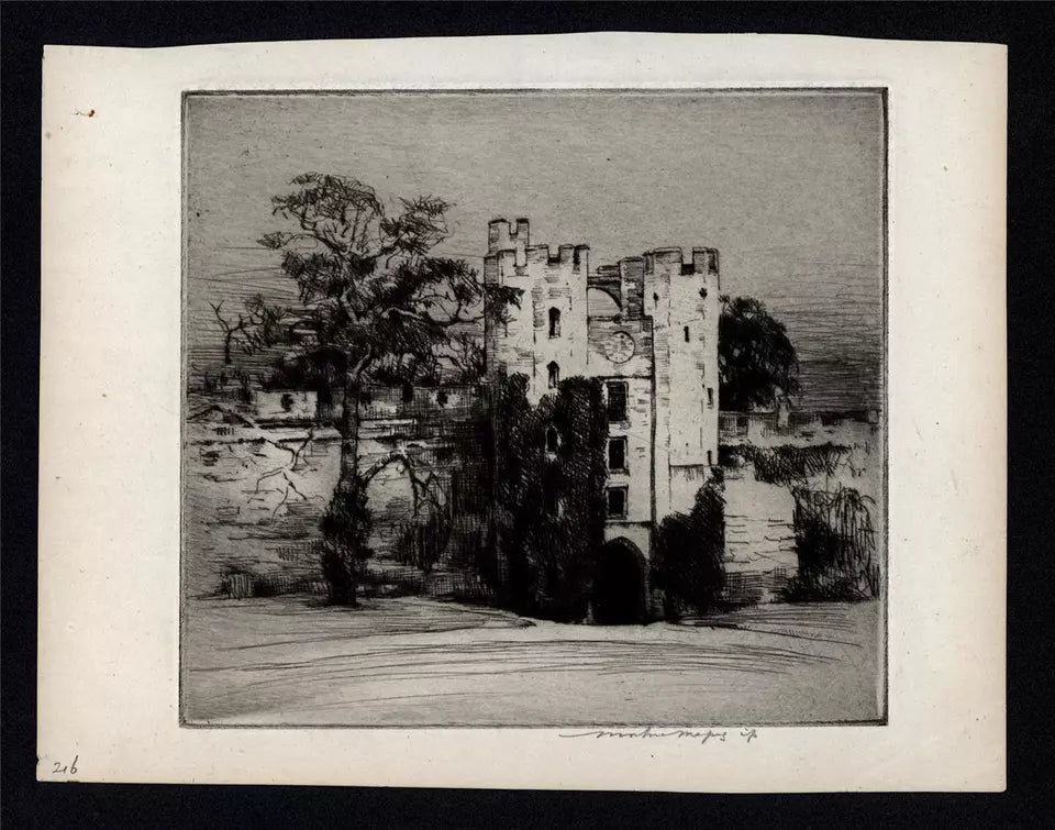 Mortimer Luddington Menpes (1855-1938) - Pencil Signed Etching - Warwick Castle
