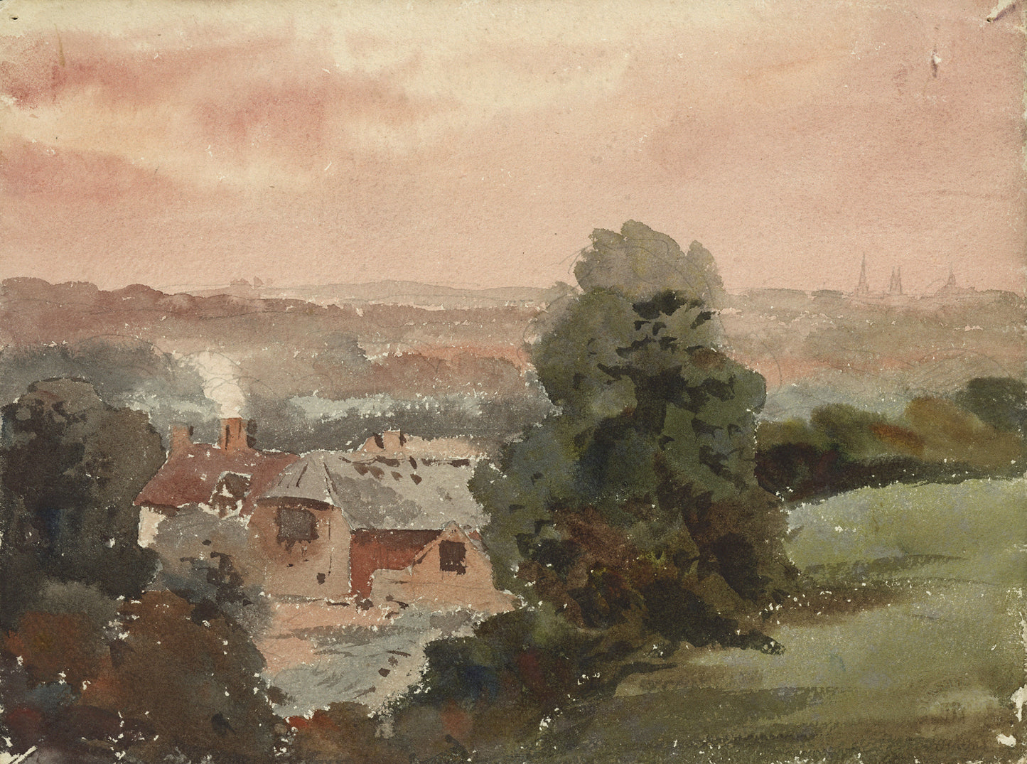 John Louis Petit (1801-1868) Watercolour Painting - Bumblekyte, Staffordshire - 19th Century