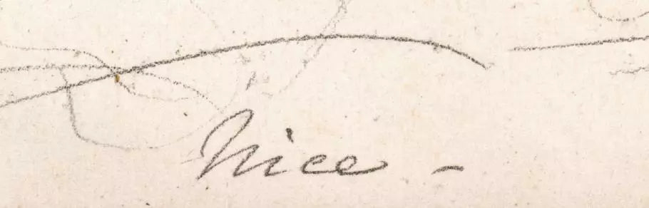 Elizabeth Campbell (1783-1861) Pencil Drawing - Nice France