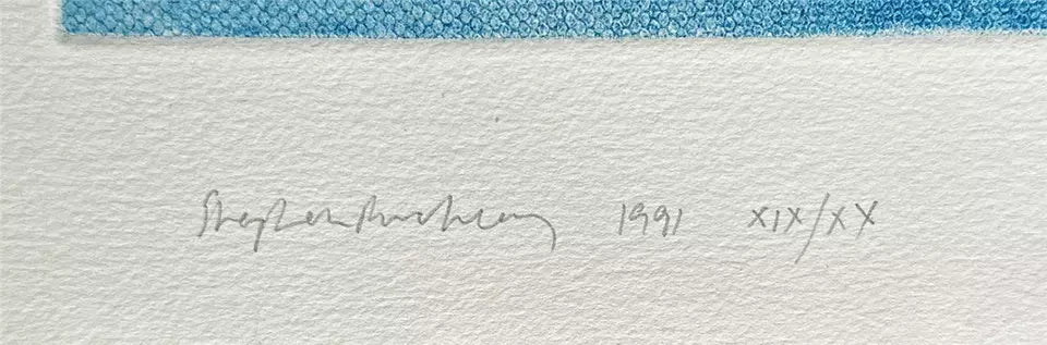 Stephen Buckley - Pencil Signed Aquatint Etching - Crazy Paving 1991 - Abstract