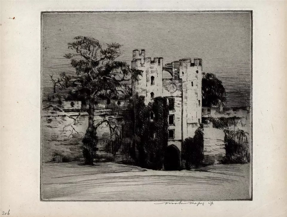 Mortimer Luddington Menpes (1855-1938) - Pencil Signed Etching - Warwick Castle
