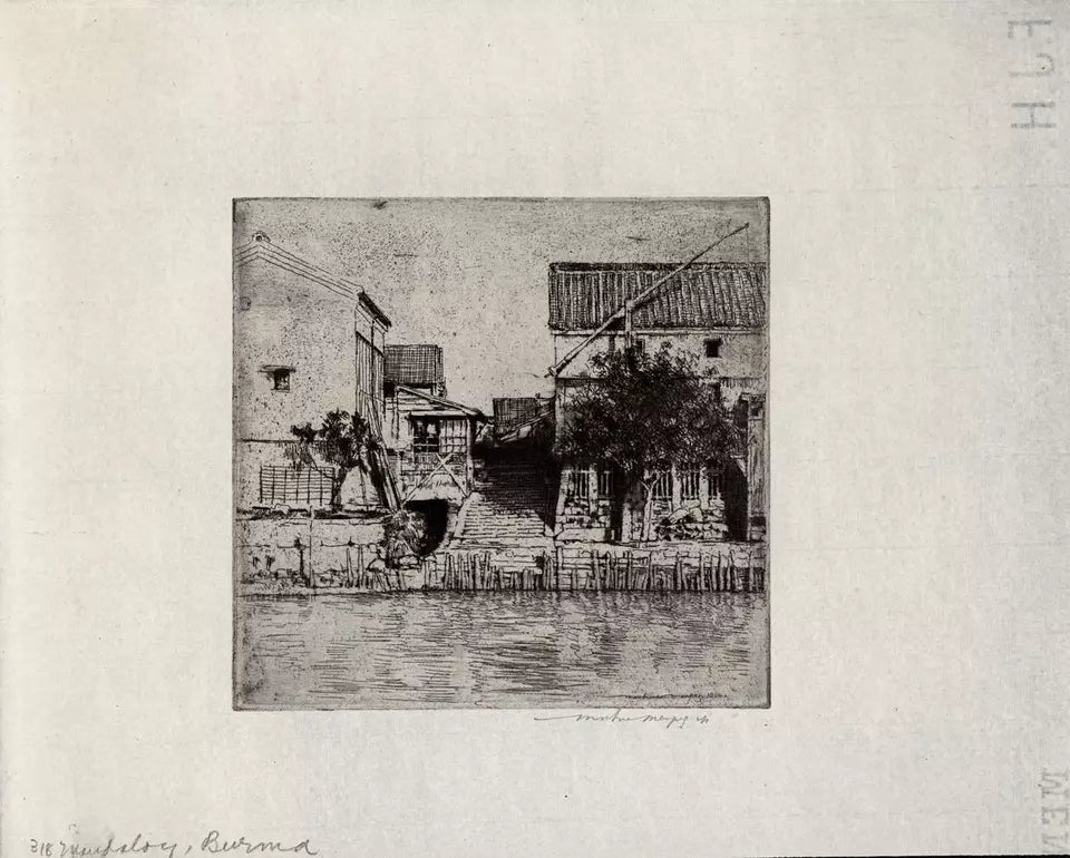 Mortimer Luddington Menpes - Pencil Signed Etching - Mandalay - Burma - Myanmar