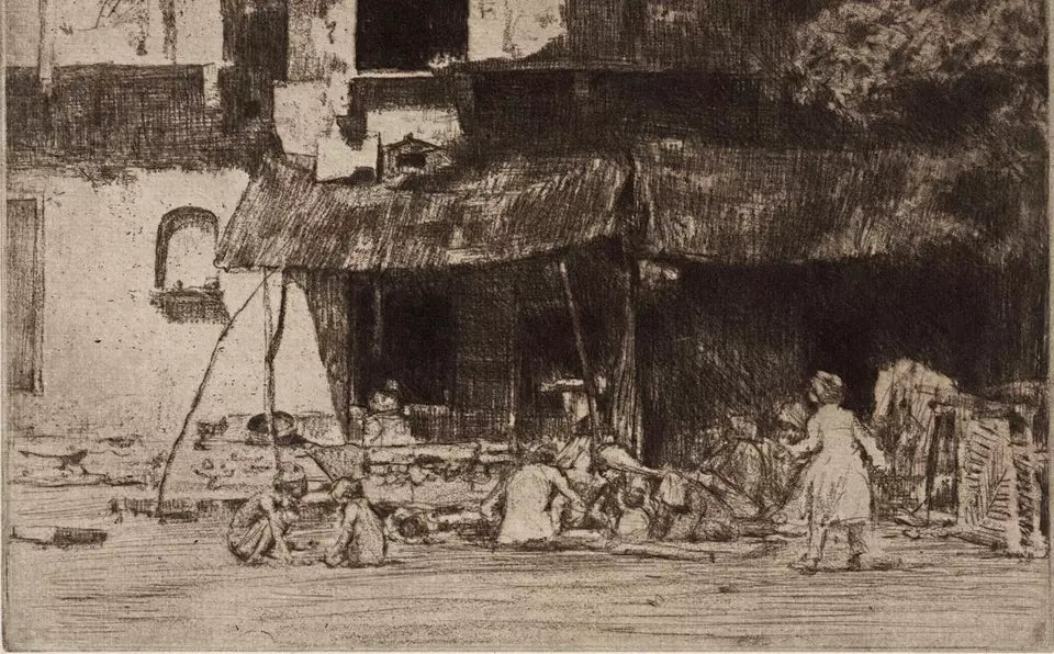 Mortimer Luddington Menpes (1855-1938) - Pencil Signed Etching - At Jeypore - India