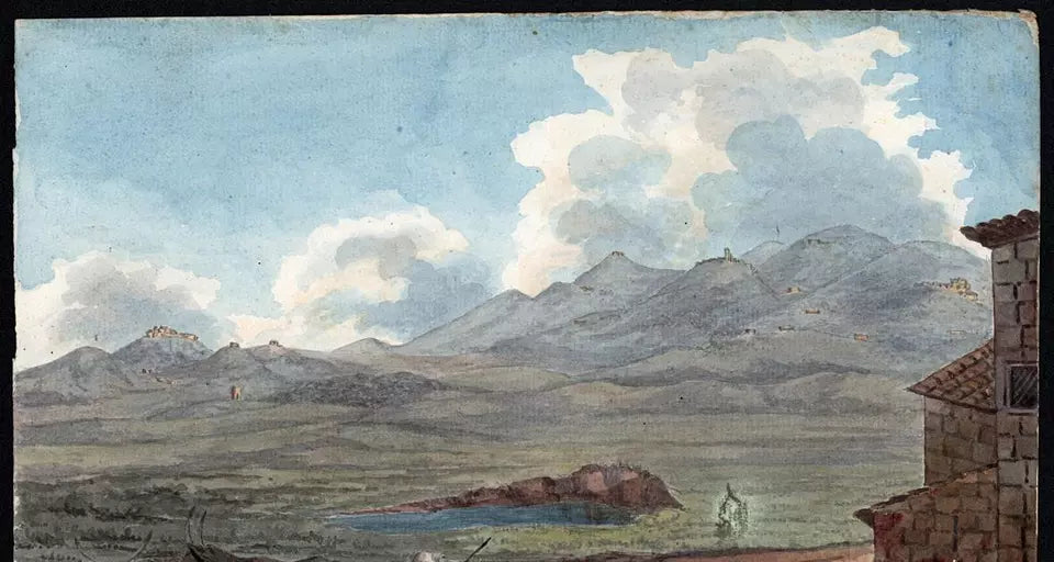Elizabeth Campbell (1783-1861) Watercolour Painting - Frascati Italy 1821