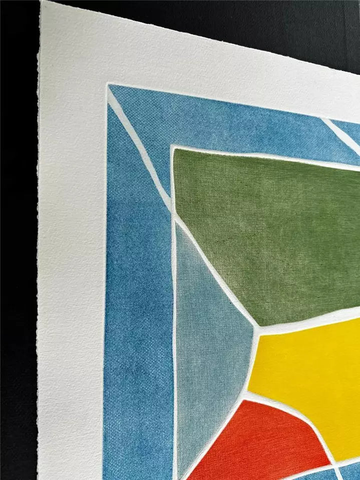 Stephen Buckley - Pencil Signed Aquatint Etching - Crazy Paving 1991 - Abstract