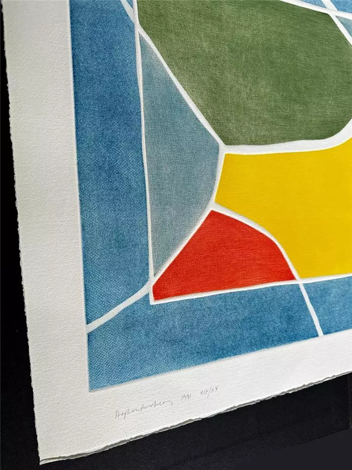 Stephen Buckley - Pencil Signed Aquatint Etching - Crazy Paving 1991 - Abstract