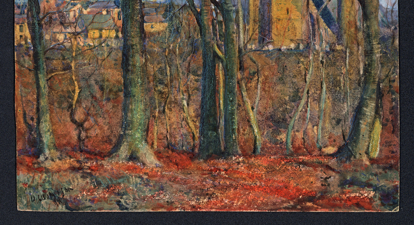 David Waterson (1870-1954) Watercolour Painting - Brechin Cathedral Scotland 1898