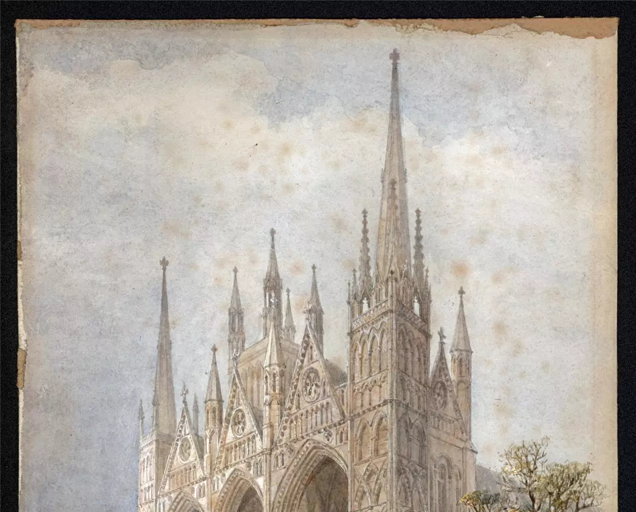 Louise Rayner (1832-1924) - Watercolour Painting - Peterborough Cathedral