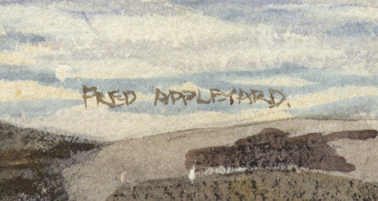 Fred Appleyard (1874-1963) Watercolour Painting - Coastal Landscape