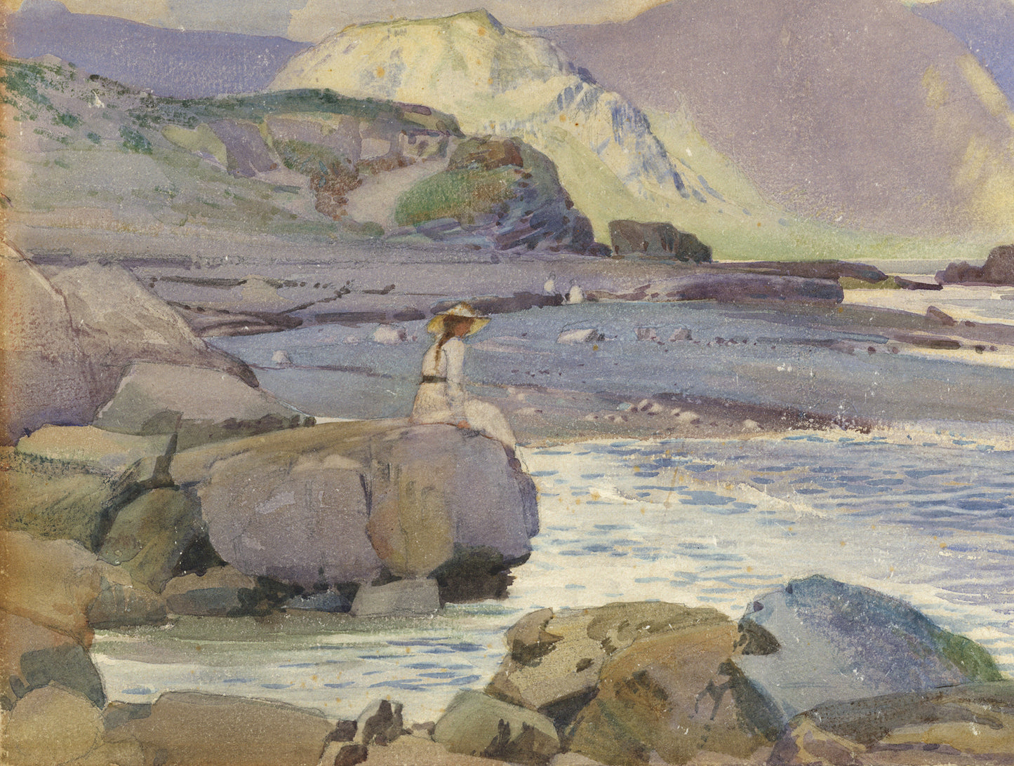 Fred Appleyard (1874-1963) Watercolour Painting - Coastal Landscape