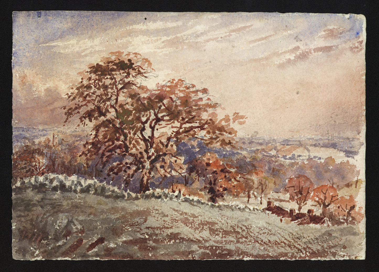 Circle of Petit - Watercolour Painting - At Brambles - 19th Century