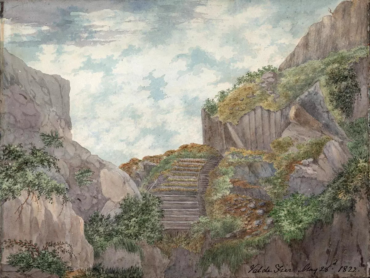 Elizabeth Campbell (1783-1861) Watercolour Painting - Val-De-Fier France 1822