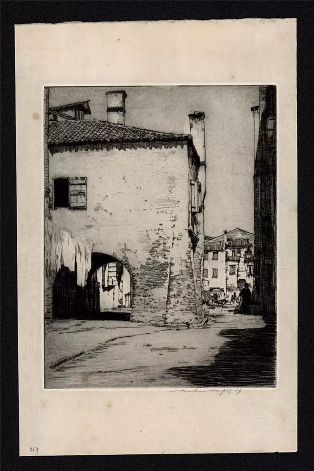 Mortimer Luddington Menpes (1855-1938) - Pencil Signed Etching - Chioggia Italy