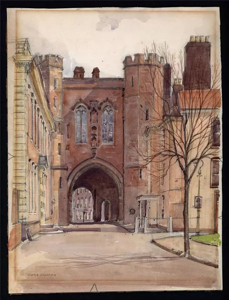 Nora Davison (fl.1881-1900) Watercolour Painting - Edgar Tower Worcester