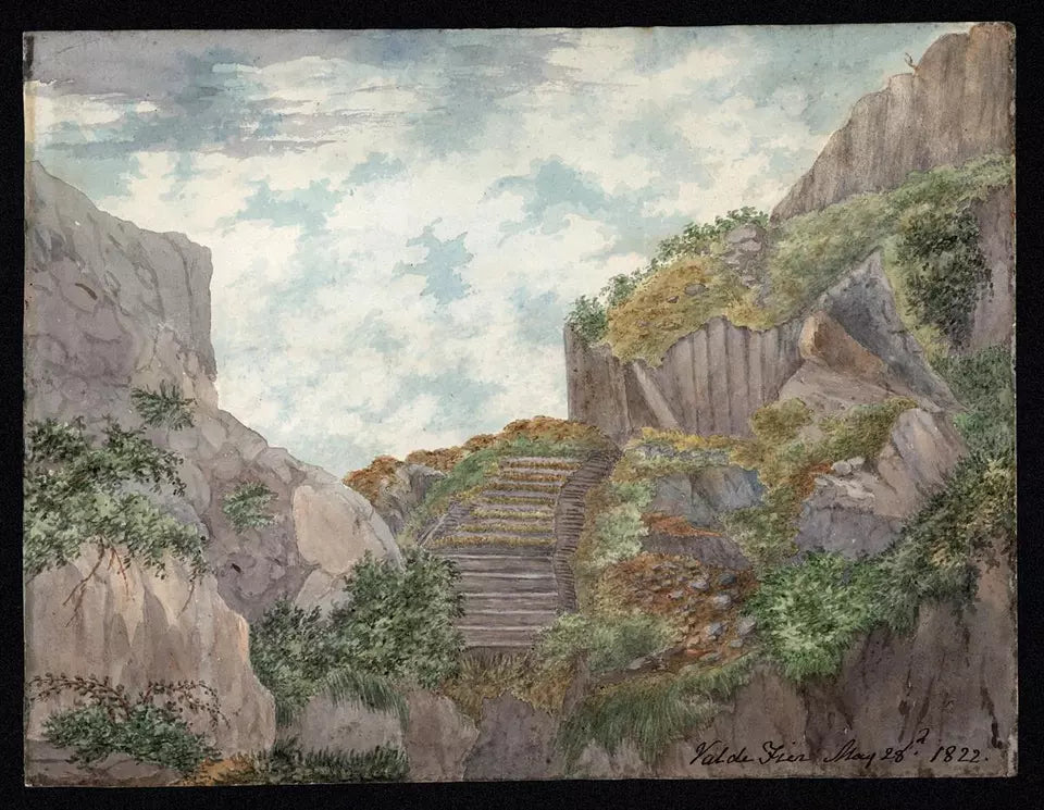 Elizabeth Campbell (1783-1861) Watercolour Painting - Val-De-Fier France 1822