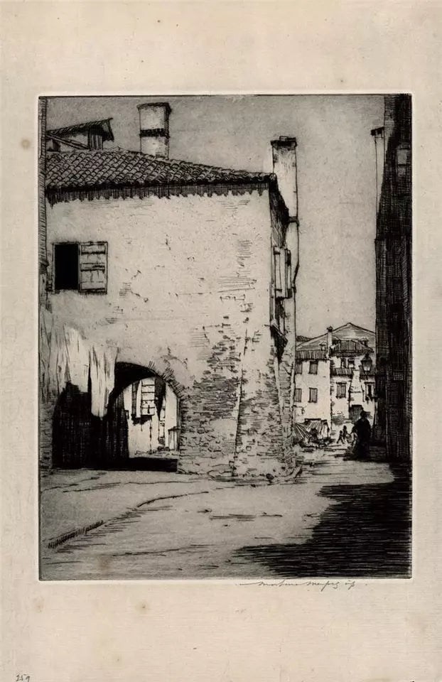 Mortimer Luddington Menpes (1855-1938) - Pencil Signed Etching - Chioggia Italy
