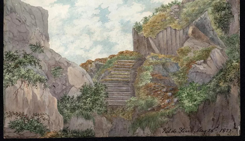 Elizabeth Campbell (1783-1861) Watercolour Painting - Val-De-Fier France 1822