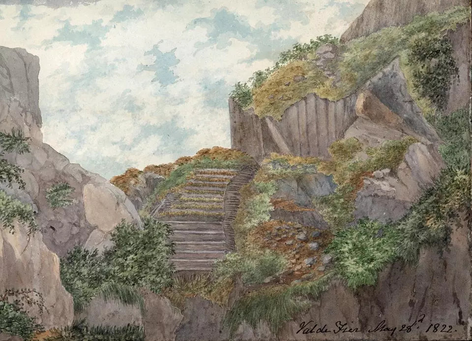 Elizabeth Campbell (1783-1861) Watercolour Painting - Val-De-Fier France 1822