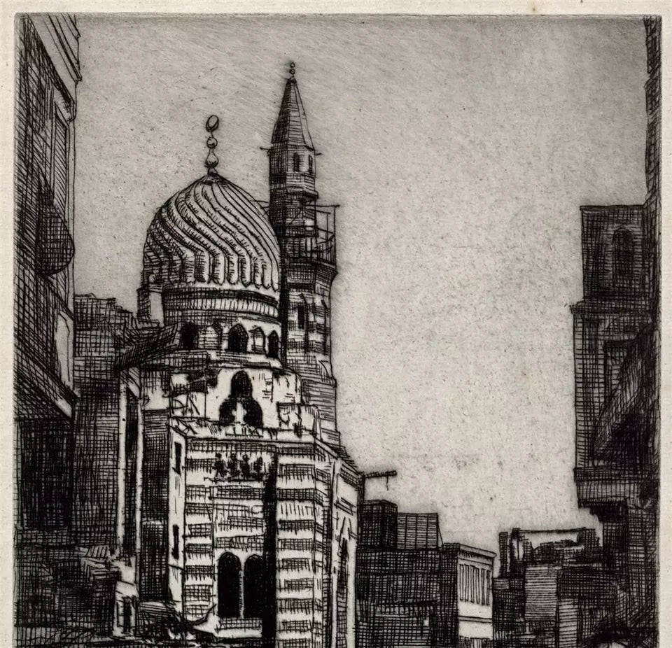 Mortimer Luddington Menpes - Pencil Signed Etching - Sais Mosque, Cairo Egypt